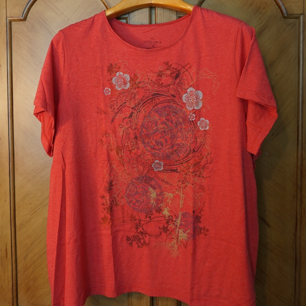 Short sleeve plus size soft graphic tee 3X NWOT